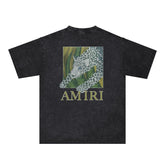 Amiri Washed Distressed T Shirt Printed Trendy Pure Cotton